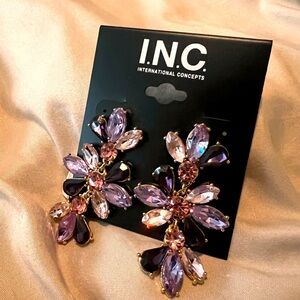 INC Flower Drop Earrings NWT